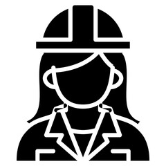 Female Engineer icon vector image. Can be used for Manufacturing.