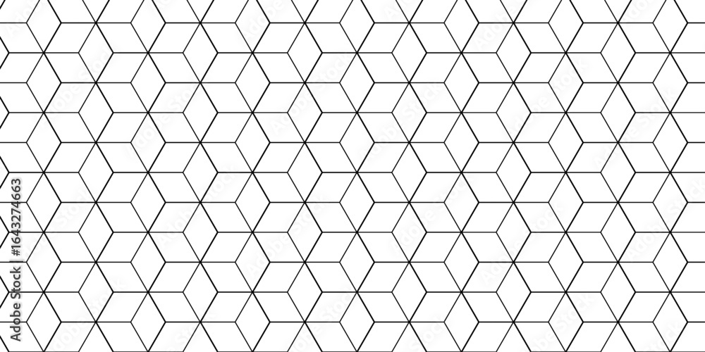 Poster abstract seamless pattern with hexagon square cube geometric pattern shapes grid metal element textu
