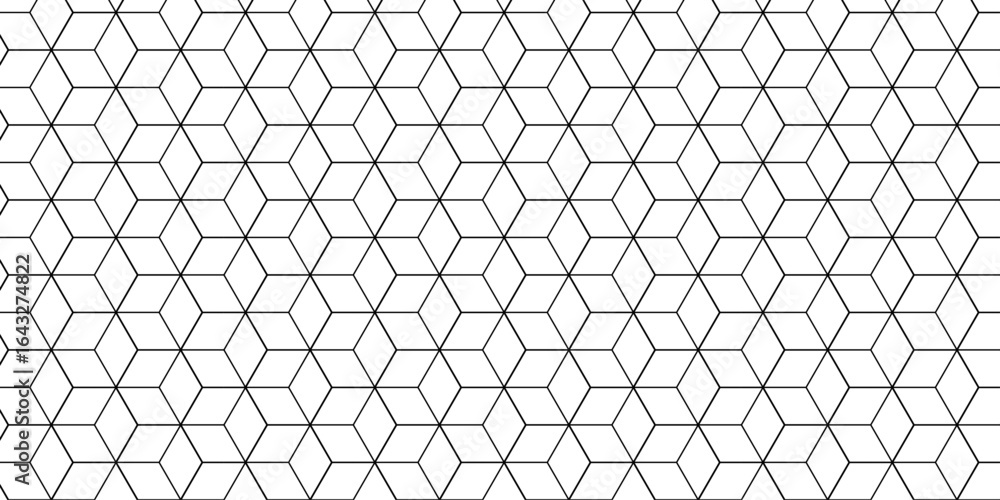 Poster abstract seamless pattern with hexagon square cube geometric pattern shapes grid metal element textu