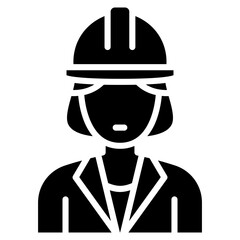 Worker Female icon vector image. Can be used for Manufacturing.