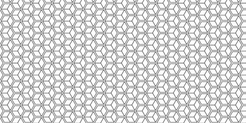 Abstract seamless pattern with hexagon square cube geometric pattern shapes grid metal element texture design. Vector cubic gradient triangle diamond honeycomb hexagon art.	