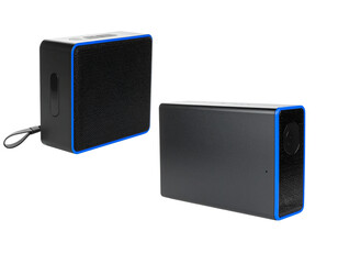 Obraz premium black laptop isolated on white background