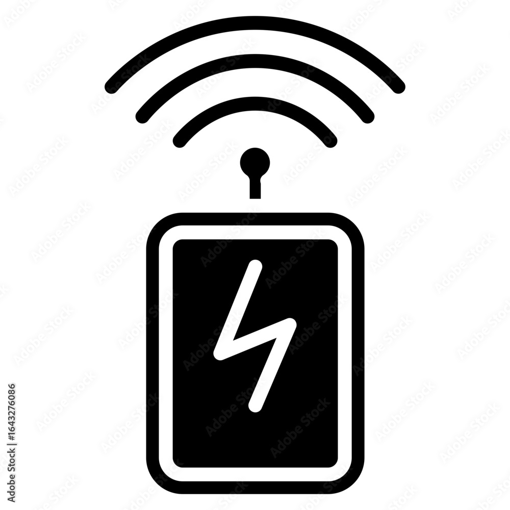 Poster wireless charging icon vector image. can be used for battery and power.
