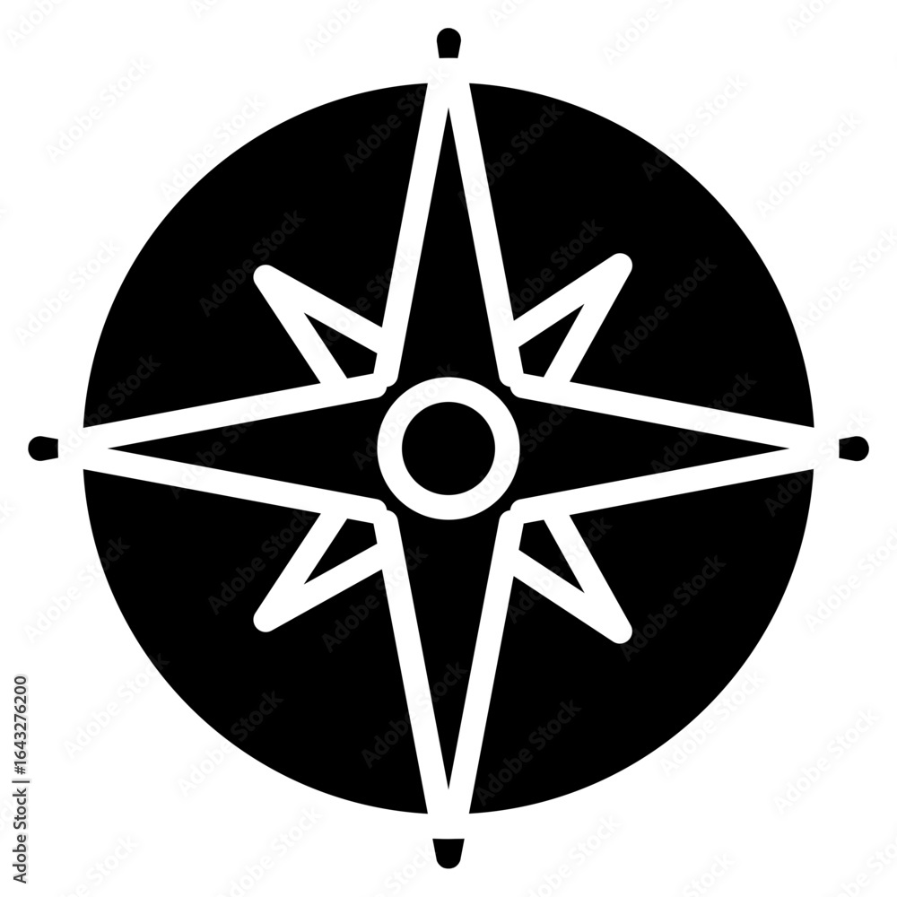 Poster compass icon vector image. can be used for shoemaker.