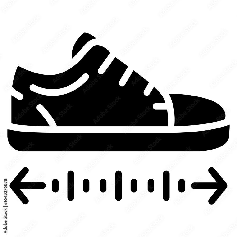 Poster shoe size icon vector image. can be used for shoemaker.