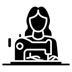 Tailoring Women icon vector image. Can be used for Art and Craft Supplies.
