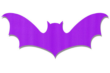 Luxury purple bat design, symbol, icon, logo, ornament, decoration on transparent background. PNG. Purple. Halloween bat design PNG sticker 