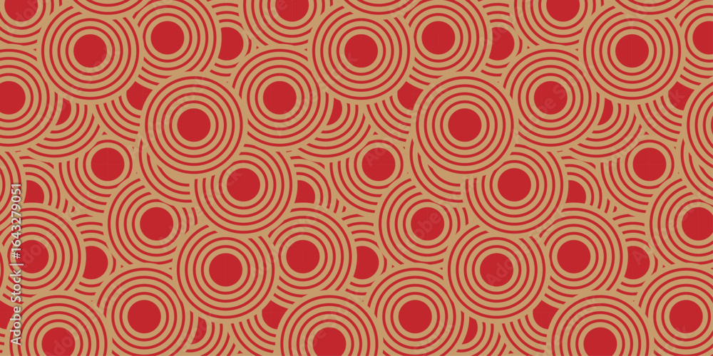 Fototapete abstract pattern with circles. seamless geometric swirl spiral pattern and abstract circle wave line