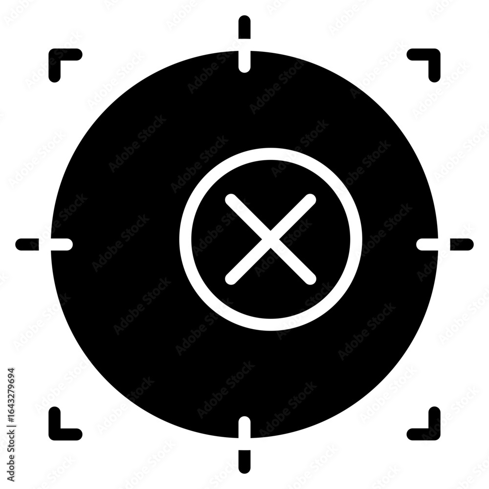 Poster biometric error icon vector image. can be used for biometrics.