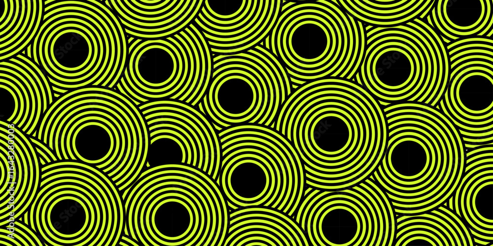 Fototapete abstract pattern with circles. seamless geometric swirl spiral pattern and abstract circle wave line
