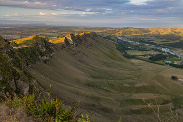 Naklejka premium ニュージーランド ホークス・ベイ地方にあるテ・マタ・ピーク頂上からの風景