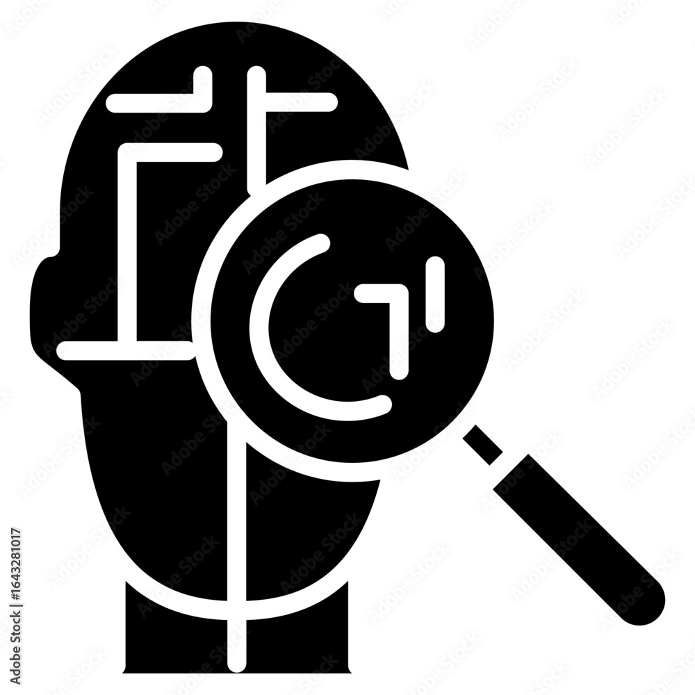 Poster pattern recognition icon vector image. can be used for biometrics.