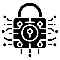 Smart Lock icon vector image. Can be used for Biometrics.