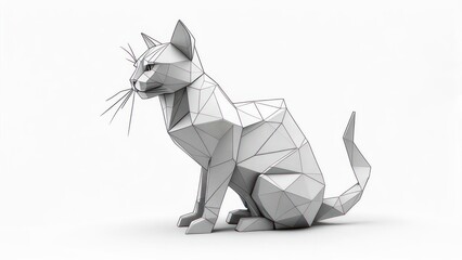 Polygonal cat illustration