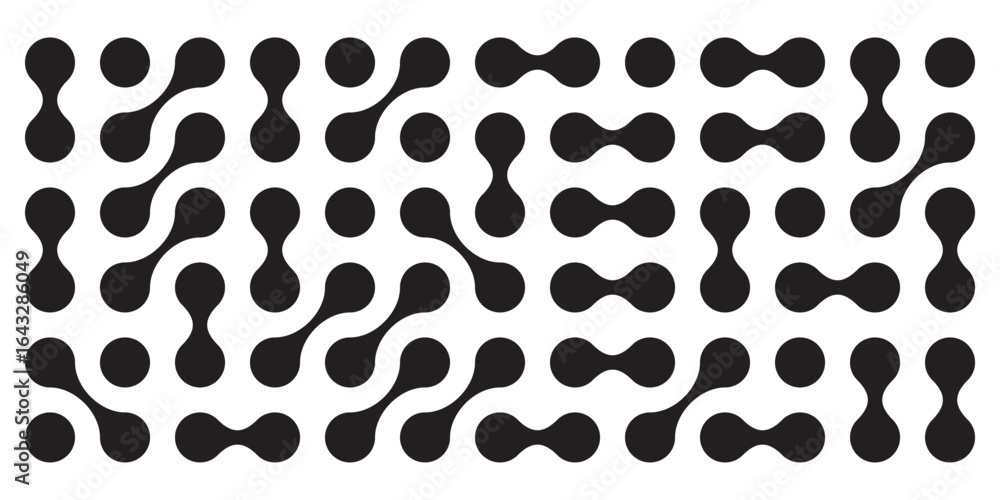 Poster metaball black and white vector background. liquid morphing connected blobs template. organic tech g