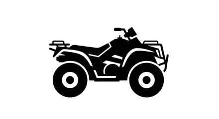 Black Silhouette of a FourWheeler ATV 1.