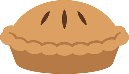 Golden baked apple pie rustic crust dessert icon