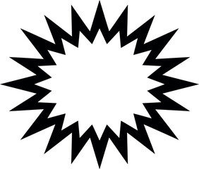 Black burst starburst speech bubble