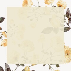 Vintage flower frame background design