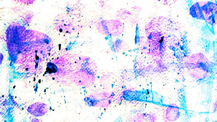Distress overlay texture with grain and noise. Hand drawn faded grit blue and pink noise background