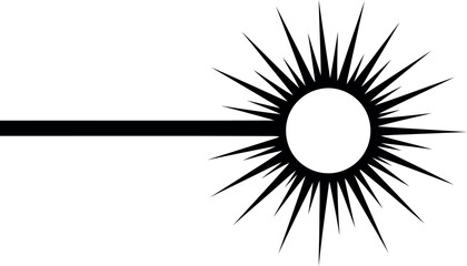 Abstract sunburst bursting light energy