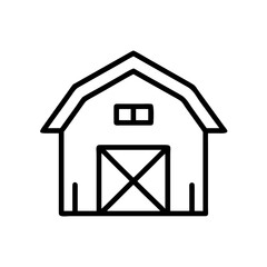 Barn loft with hay icon on transparent background  