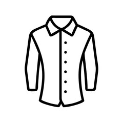Button-down shirt ironed icon on a transparent background  