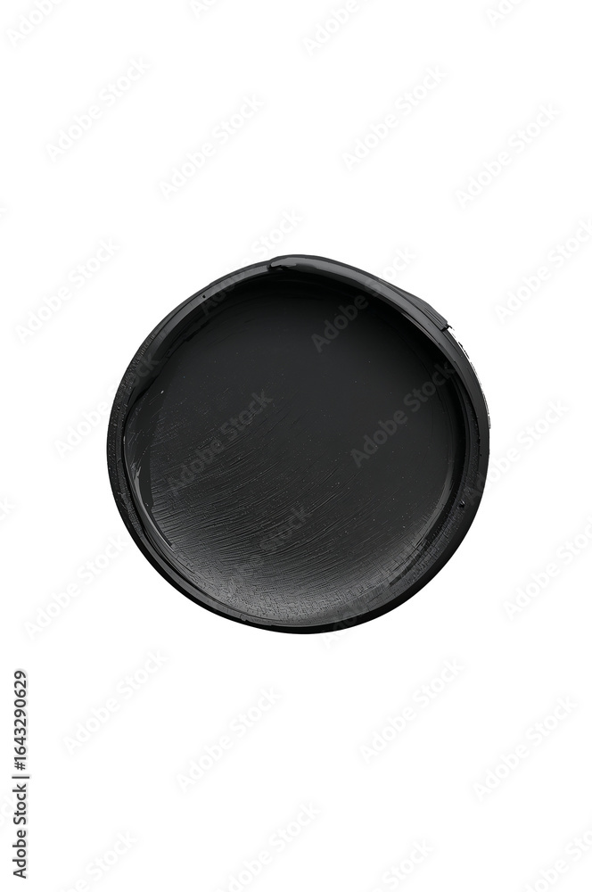Poster minimalist obsidian circle isolated on a clean transparency enhancing graphic design and aesthetic