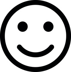 Simple black smiley face icon