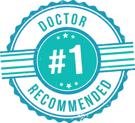 Doctor recommended 1 seal stamp badge