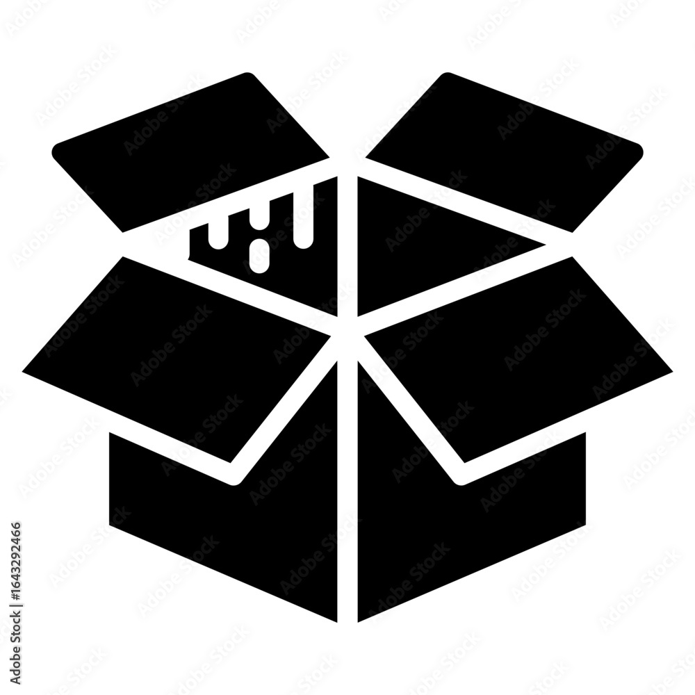 Poster open package icon vector image. can be used for trading.
