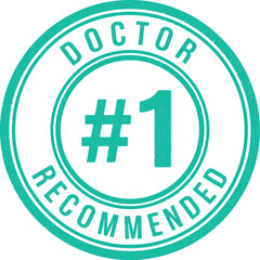 Doctor recommended 1 seal stamp green healthcare approval