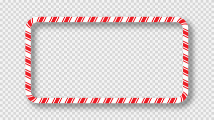 Christmas candy cane frame