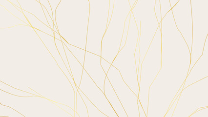 Gold Kintsugi crack pattern on whitish background