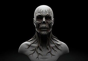 Horrific 3D Render of a Creature with Vines