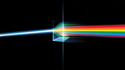 Spectrum of light refracted through a prism.