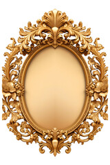 golden frame on a white background