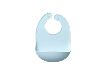 Light-blue silicone baby bib