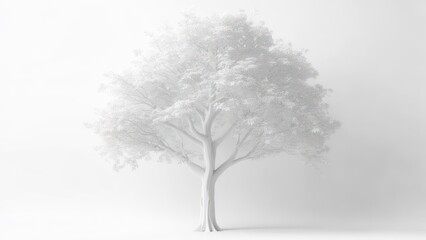 Obraz premium Minimalist white tree (1)