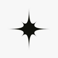 Sparkle shape, flat graphic design