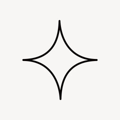 Fototapeta premium Sparkle shape, line art design