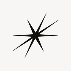Sparkle shape, flat graphic design