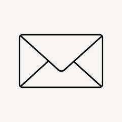 Email icon, envelope letter illustration