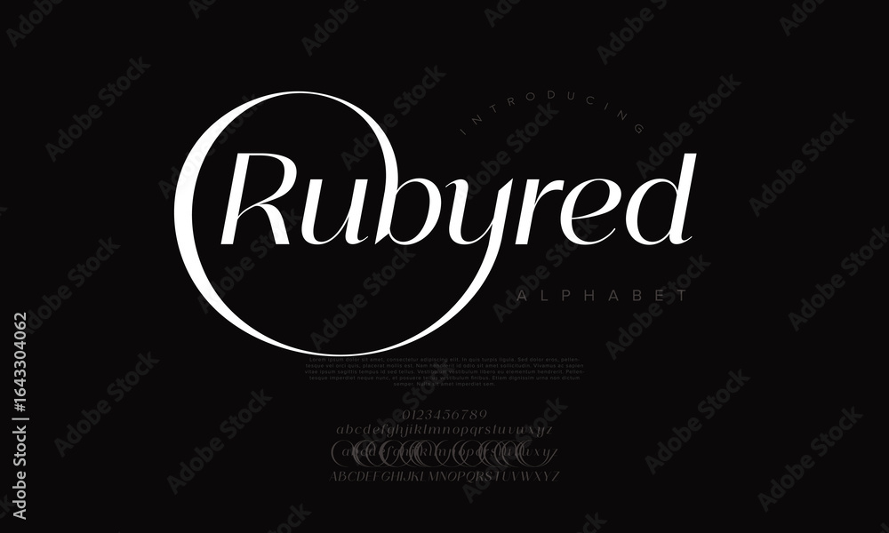 Poster elegant modern display font with smooth curves, perfect for logos, luxury branding, and editorial ti