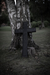 cross in the graveyard