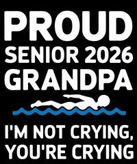 Proud Senior Grandpa 2026 Graduation Swimming Crew Team