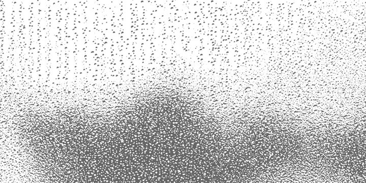Vintage Halftone black and whit Gradient Texture, pattern paper. Water, rain noise dot dust overlay  backdrop. Wall gray grunge surface, on transparent background.
