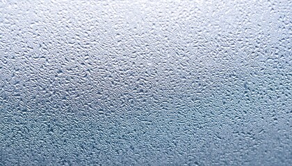 Delicate Water Droplets on a Gradient Frosted Surface Texture Closeup