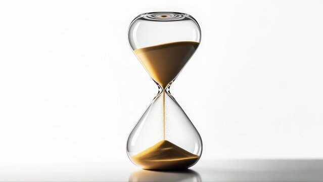 Hourglass, flowing sand