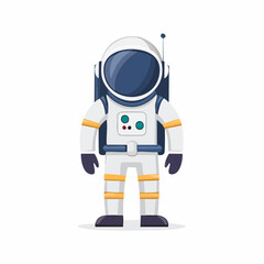 Obraz premium Cartoon astronaut in space suit illustration vector